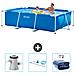 Piscina Fuori Terra - Rettangolo - 260x160x65 Cm - Blu - Include Accessori Coordinati Cb81 - Foto miniatura 1