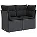 Divano Da Giardino Con Cuscini A 2 Posti Nero In Polyrattan - Foto miniatura 1