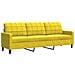 Divano A 3 Posti Giallo 210 Cm In Velluto - Foto miniatura 1
