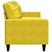 Divano A 3 Posti Giallo 210 Cm In Velluto - Foto miniatura 4