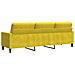 Divano A 3 Posti Giallo 210 Cm In Velluto - Foto miniatura 5