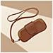 Custodia Portatile Per Occhiali Da Sole In Pelle Pu Con Cordoncino Da Collo Brown - Foto miniatura 4