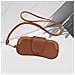 Custodia Portatile Per Occhiali Da Sole In Pelle Pu Con Cordoncino Da Collo Brown - Foto miniatura 5