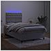 Letto a Molle Materasso e LED Grigio Chiaro 120x190 cm Velluto - Foto miniatura 4