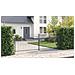 Cancello da Giardino con Punta a Lancia a Due Ante Grigio 125x400 cm Acciaio - Foto miniatura 4