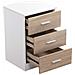 Comodino Mobiletto Cassettiera 3 Cassetti Design Moderno In Legno Mdf Bianco - Foto miniatura 4