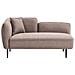 Chaise Longue Versione Sinistra Chevannes Tessuto Marrone Chiaro - Foto miniatura 2