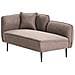 Chaise Longue Versione Sinistra Chevannes Tessuto Marrone Chiaro - Foto miniatura 3