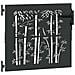 Cancello da giardino con blocco Nero 105 x 100 cm - Foto miniatura 4