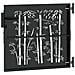 Cancello da giardino con blocco Nero 105 x 100 cm - Foto miniatura 6