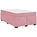 Struttura letto con materasso Rosa 120 x 190 cm Velluto - Foto miniatura 1