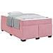 Struttura letto con materasso Rosa 120 x 190 cm Velluto - Foto miniatura 3