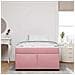 Struttura letto con materasso Rosa 120 x 190 cm Velluto - Foto miniatura 5