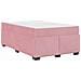 Struttura letto con materasso Rosa 120 x 190 cm Velluto - Foto miniatura 9