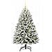 Albero di Natale artificiale con 150 LED Verde e Bianco 120 cm - Foto miniatura 3