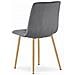Sedia TYRA in velluto grigio scuro con gambe in legno - Foto miniatura 6