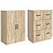 Set di armadi 2 pcs Rovere Sonoma 66 x 34,5 x 87 cm - Foto miniatura 3