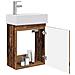 Mobile bagno con rubinetto Legno antico 45,5 x 22,5 x 84 cm - Foto miniatura 3