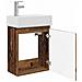 Mobile bagno con rubinetto Legno antico 45,5 x 22,5 x 84 cm - Foto miniatura 4