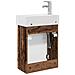 Mobile bagno con rubinetto Legno antico 45,5 x 22,5 x 84 cm - Foto miniatura 7