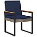 Set Mobili da Esterno 3 pcs Grigio e Blu Navy polyrattan - Foto miniatura 4