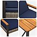 Set Mobili da Esterno 3 pcs Grigio e Blu Navy polyrattan - Foto miniatura 8