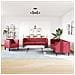 Sei Divani Chesterfield 3 pz Rosso Vino in Similpelle - Foto miniatura 3