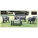 Set da Giardino con Tavolino 2 Sedie e 1 Panchina Antracite - Foto miniatura 2
