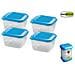 Contenitore per Alimenti Quadrato 4 Pezzi - Foto miniatura 2