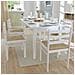 Set 6 Pz Sedia Da Tavola Quadrata In Legno Bianco - Foto miniatura 2
