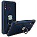 Cover Galaxy A40 Bi-materia Rigida Morbida Anello Magnetico Stand Blu - Foto miniatura 2