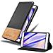 Custodia Compatibile Con Huawei P8 In Nero Marrone - Coperchio Protettiva Con Chiusura Magnetica, Funzione Stand E Tasca Per Le Carte - Foto miniatura 3