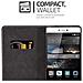 Custodia Compatibile Con Huawei P8 In Nero Marrone - Coperchio Protettiva Con Chiusura Magnetica, Funzione Stand E Tasca Per Le Carte - Foto miniatura 5