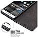 Custodia Compatibile Con Huawei P8 In Nero Marrone - Coperchio Protettiva Con Chiusura Magnetica, Funzione Stand E Tasca Per Le Carte - Foto miniatura 6