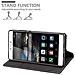 Custodia Compatibile Con Huawei P8 In Nero Marrone - Coperchio Protettiva Con Chiusura Magnetica, Funzione Stand E Tasca Per Le Carte - Foto miniatura 7