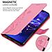 Custodia Compatibile Con Huawei Mate 20 Lite In Rosa Fiore - Coperchio Protettivo In Design Floreale Con Chiusura Magnetica, Funzione Stand E Slot Per Carte - Foto miniatura 7