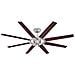 72173 Ventilatore Da Soffitto Per Interni Stoneford Da 178 In Nichel Lucido, Con Motore Cc E Telecomando Incluso 35 W - Foto miniatura 1