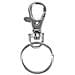 20 X Piccolo Lobster Staccabile Girevole Chiusure Su Key Split Ring Craft Hobby Gioielli Gioielli - Portachiavi Fanno Accessorio - Crafting Supplies - Argento - Foto miniatura 2