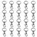 20 X Piccolo Lobster Staccabile Girevole Chiusure Su Key Split Ring Craft Hobby Gioielli Gioielli - Portachiavi Fanno Accessorio - Crafting Supplies - Argento - Foto miniatura 1