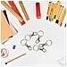 20 X Piccolo Lobster Staccabile Girevole Chiusure Su Key Split Ring Craft Hobby Gioielli Gioielli - Portachiavi Fanno Accessorio - Crafting Supplies - Argento - Foto miniatura 4