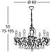 Lampadario Classico In Cristallo A 8 Braccia Oro Lucido, 8x Attacco E14 - Foto miniatura 1