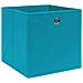 Contenitori 10 pz in Tessuto non Tessuto 28x28x28 cm Azzurro - Foto miniatura 3