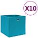Contenitori 10 pz in Tessuto non Tessuto 28x28x28 cm Azzurro - Foto miniatura 1
