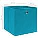 Contenitori 10 pz in Tessuto non Tessuto 28x28x28 cm Azzurro - Foto miniatura 4