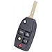 Guscio Chiave Auto Per Volvo 5 Pulsanti Nero - Foto miniatura 4