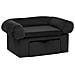 Divano Per Cani Con Cassetto Nero 75x50x38 Cm In Peluche - Foto miniatura 1