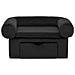Divano Per Cani Con Cassetto Nero 75x50x38 Cm In Peluche - Foto miniatura 5