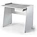 Scrivania Calendula, Scrittoio Moderno Con Cassetto, Tavolo Da Studio O Ufficio Porta Pc Portalibri, 100% Made In Italy, 90x60h80 Cm, Bianco E Cemento - Foto miniatura 2