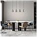 Lampadario Contemporaneo Alobrase 4 Luci Metallo Cromo - Foto miniatura 2