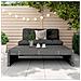 Poggiapiedi Da Giardino 120x80 Cm Legno Massello Di Pino Grigio - Foto miniatura 3